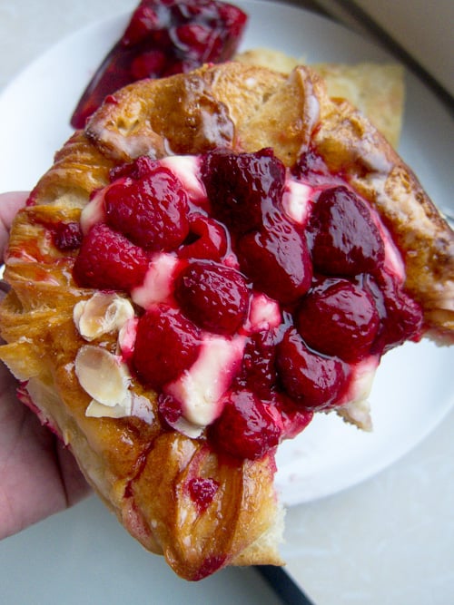 Raspberry pastry from a bakery in Germany