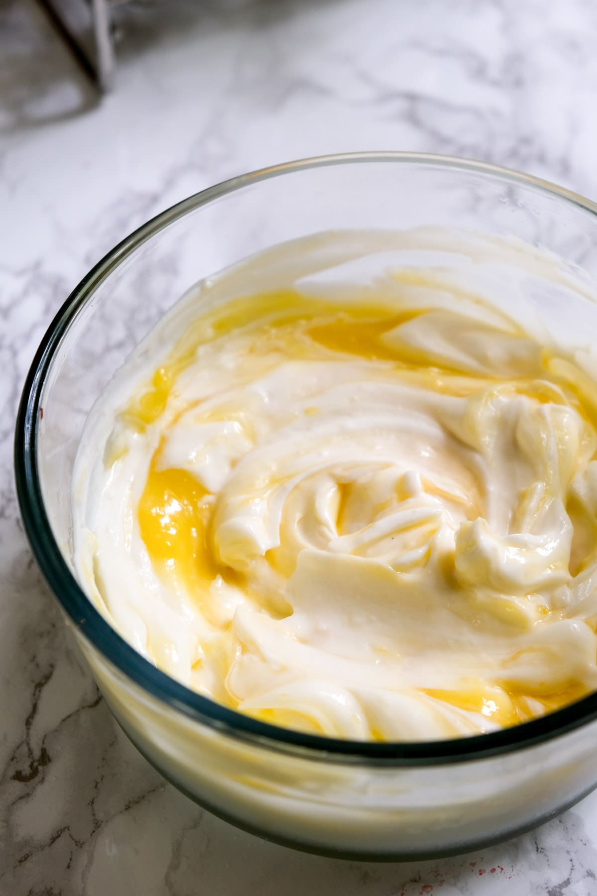 mix yogurt with lemon curd