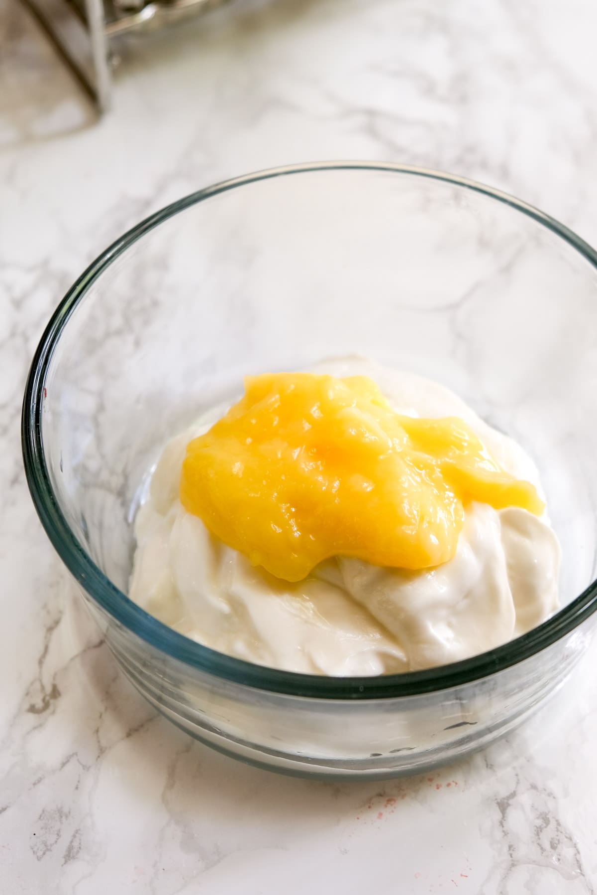 yogurt with lemon curd
