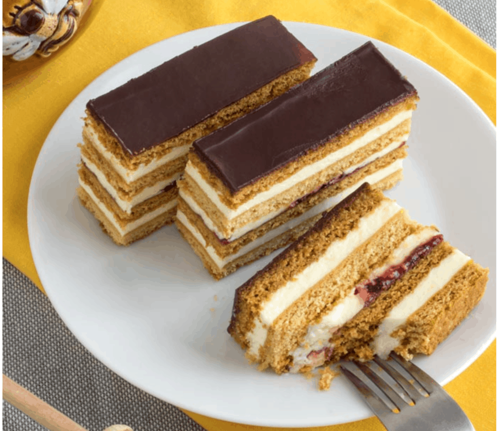 Honey Cake Slices Slovakian Petit Fours