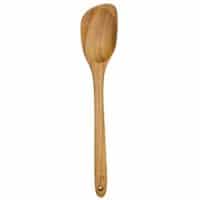 Corner Wooden Spoon, Scraper, FAAY Wood Spoon Handcraft from Teak | Durable, Natural, Non Toxic and High Heat Resistance for Non Stick Cookware