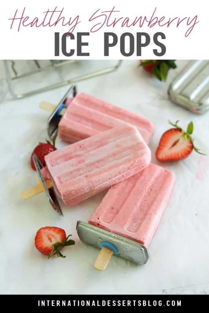 healthy strawberry ice pops 