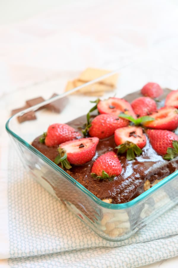 Estonian cookie cake in glass baking dish