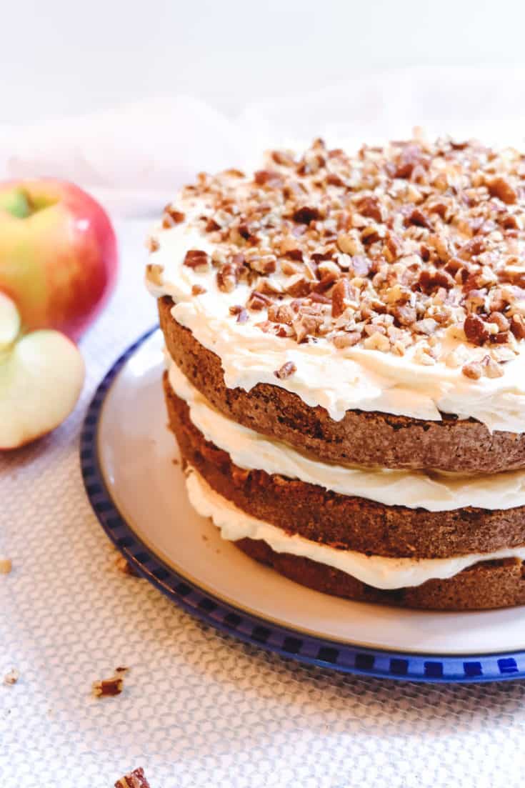 Apple Spice Cake with Brown Butter, Golden Syrup, Mascarpone Swiss Meringue Buttercream