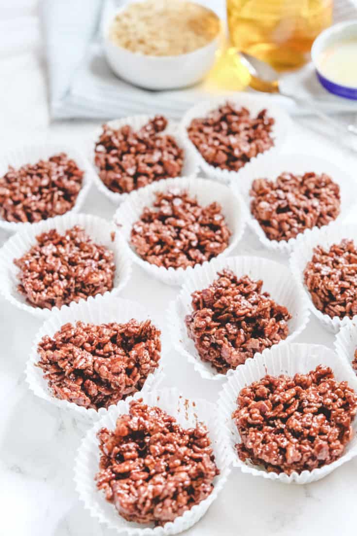 Chocolate Rice Krispie Cakes with Golden Syrup