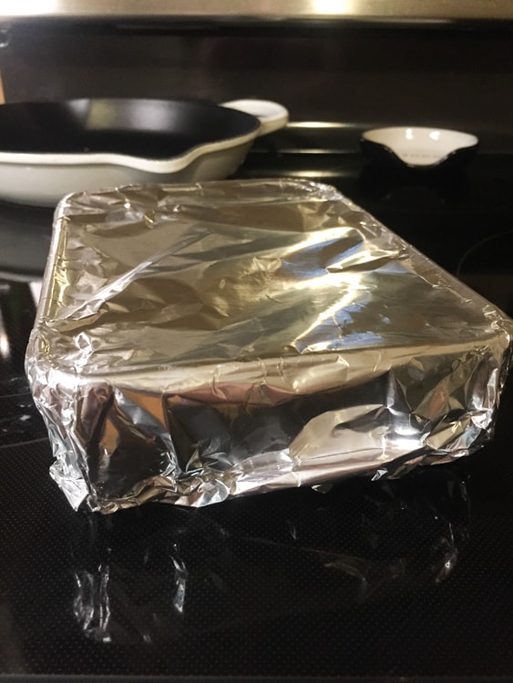 covered in foil