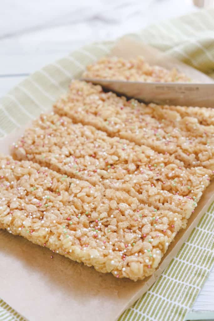 Sliced Golden Syrup Rice Krispie Cakes