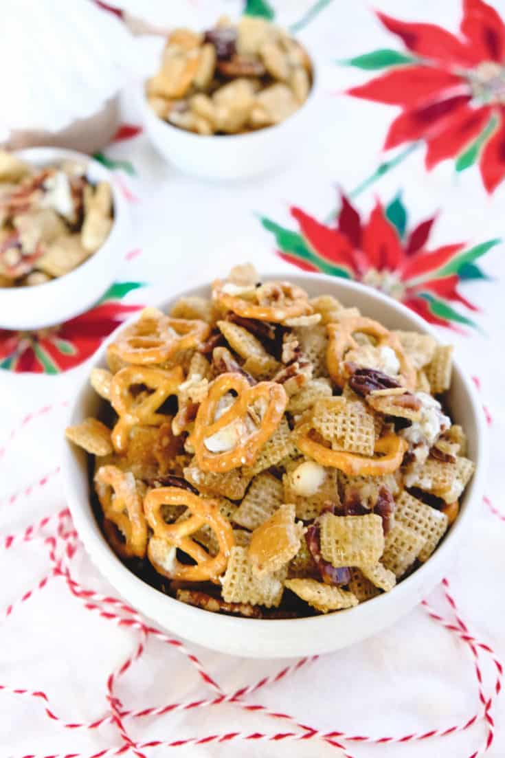 White Chocolate Holiday Golden Syrup Chex Mix 