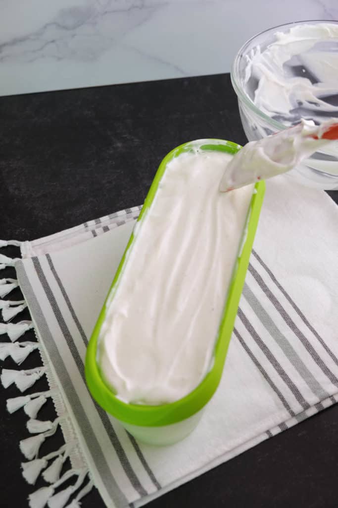 Spoon or pour into container