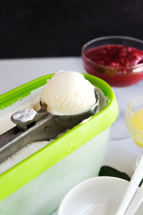 Ice cream scoop and container