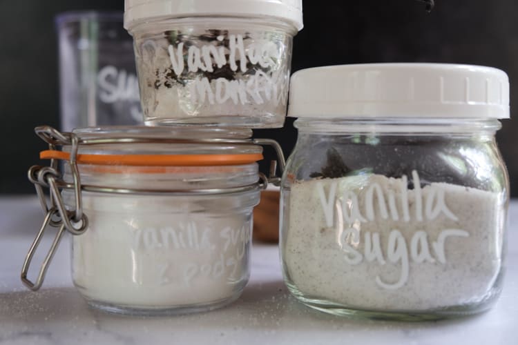 jars of vanilla sugar