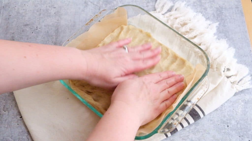 press dough into dish