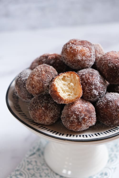 Quarkbällchen (German Quark Balls with Cinnamon & Sugar)