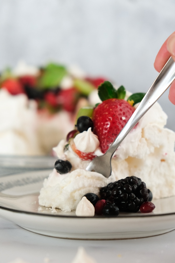 slice of Fruit Pavlova