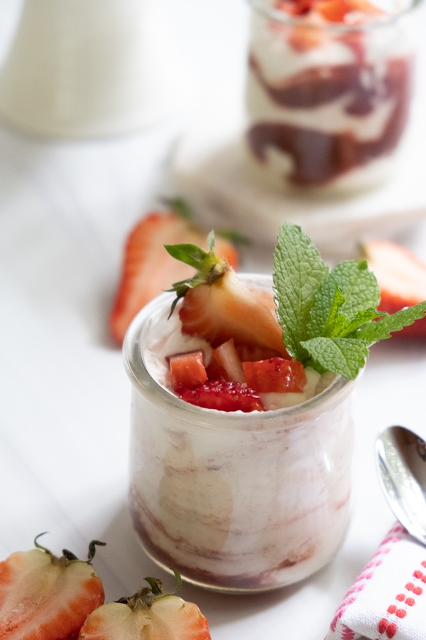 roasted strawberry fool dessert