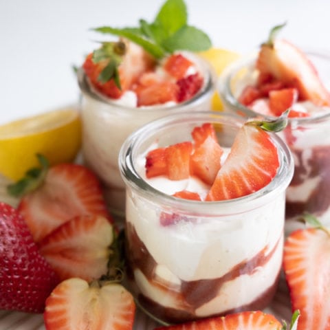 Strawberry Fool with Balsamic Roasted Strawberries
