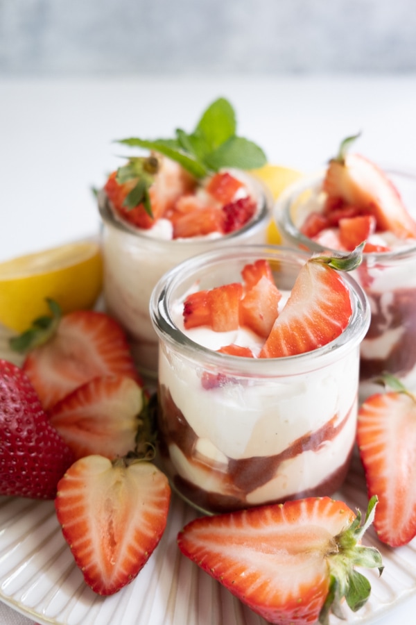Strawberry Fool with Balsamic Roasted Strawberries