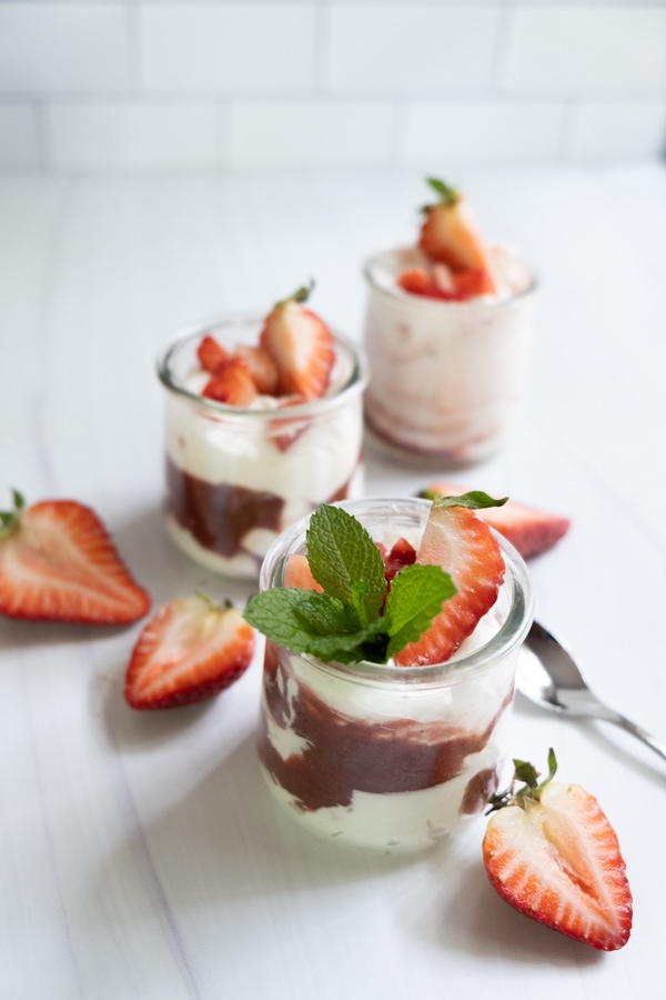 strawberry fool dessert served