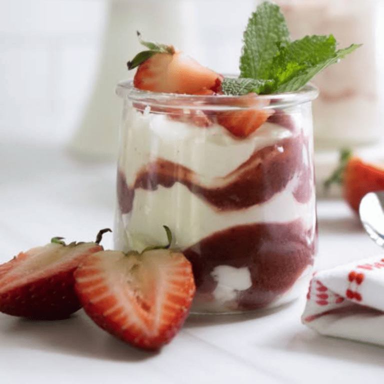 Strawberry Fool with Balsamic Roasted Strawberries