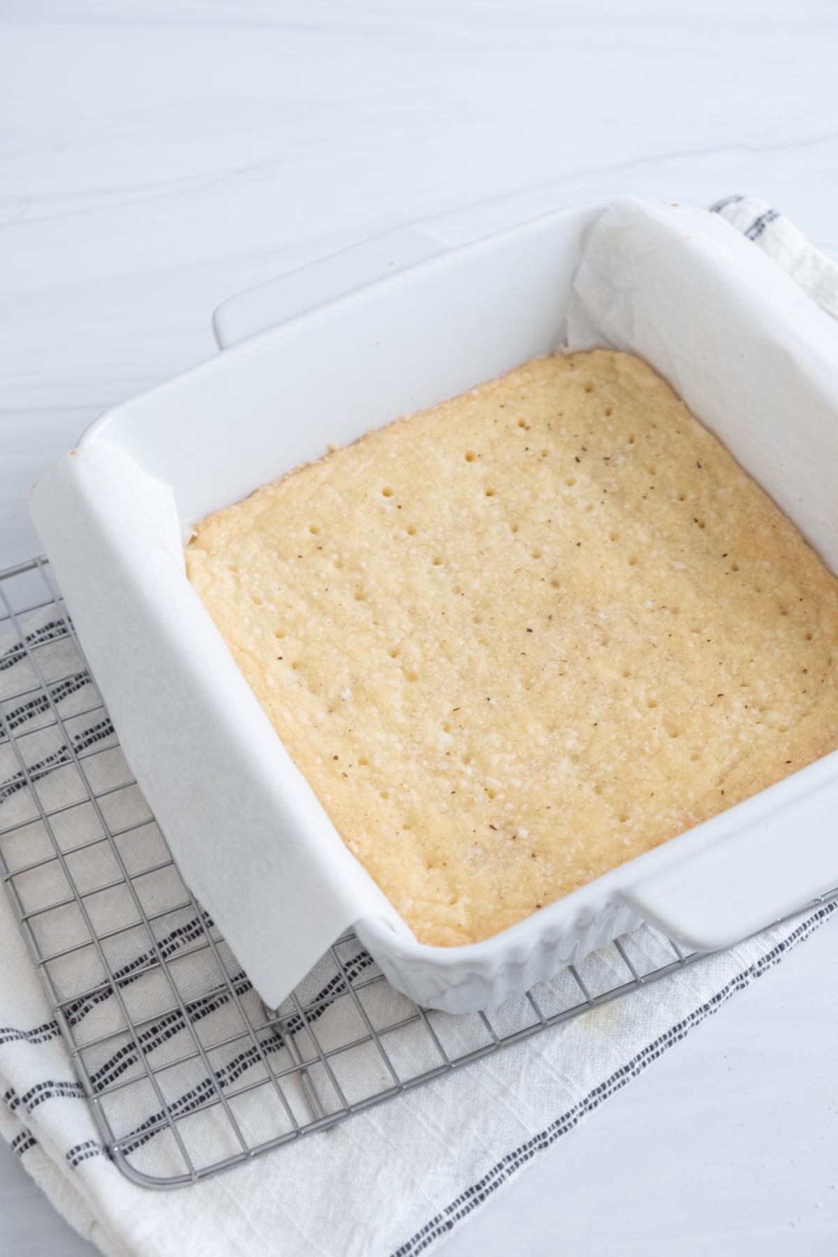 cooling dough in pan