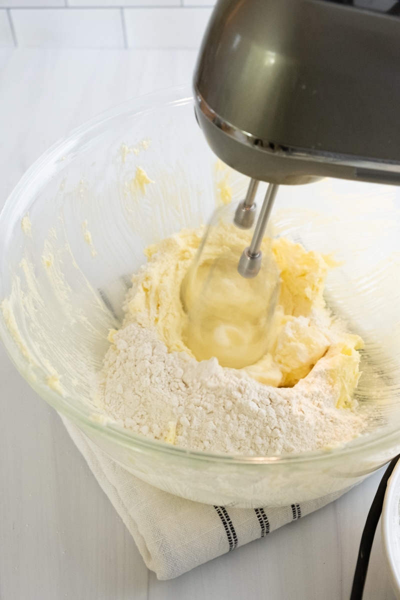 mix in flour