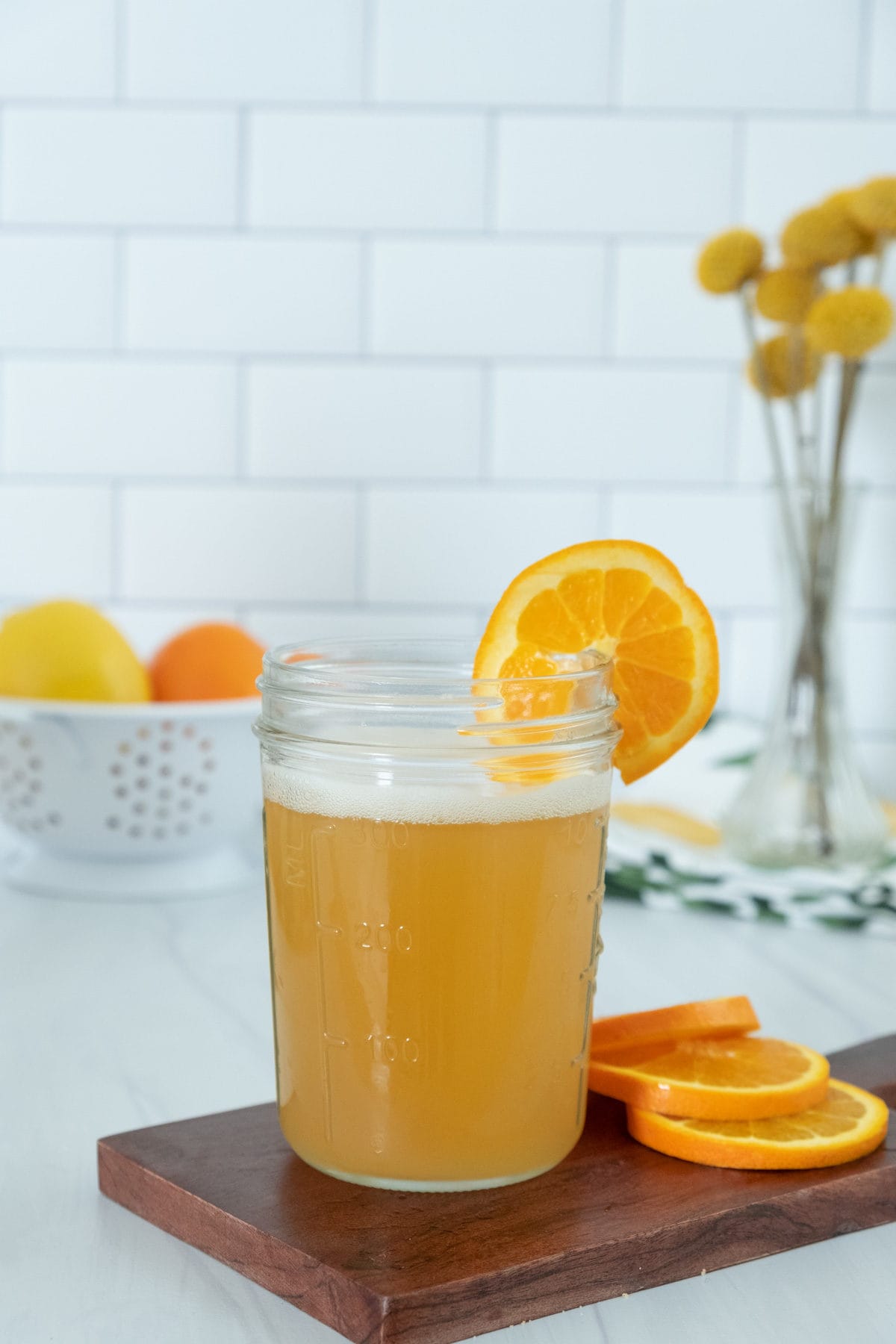 German Radler Beer with orange soda