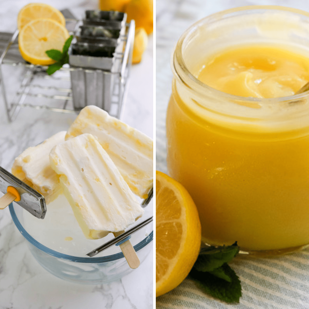 Easy Lemon Curd Yogurt Ice Pops (With Lemon Curd Recipe