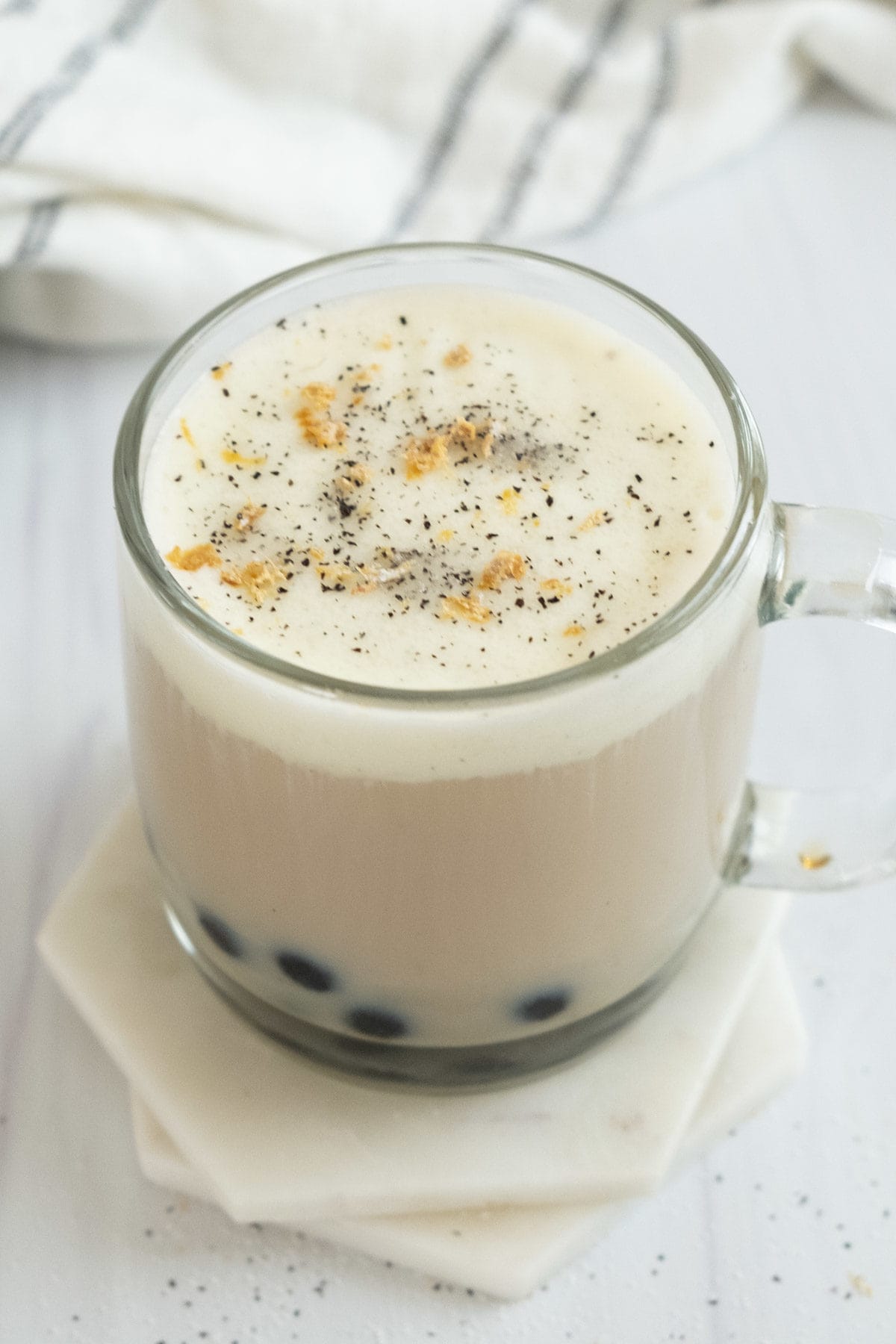 hot earl grey tea latte 