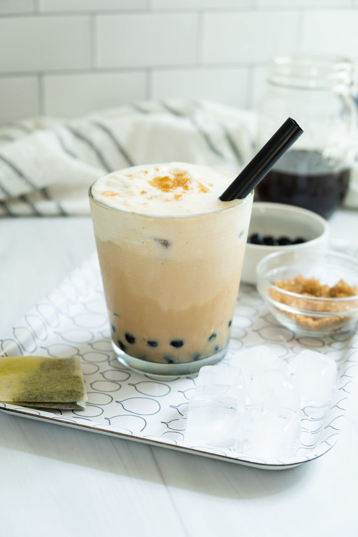 iced brown sugar bubble tea 