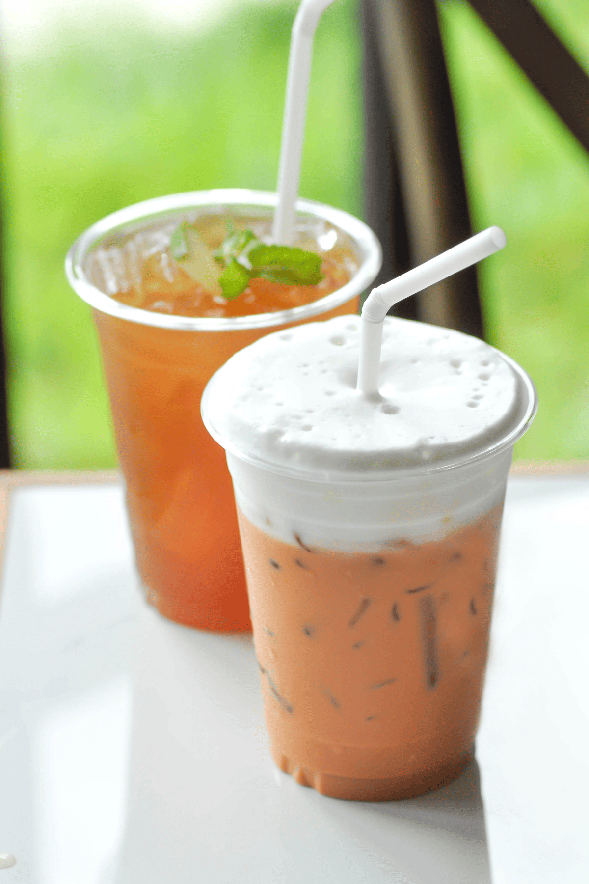 Iced Milk Tea Latte with Cheese Foam - Cooking with Cocktail Rings