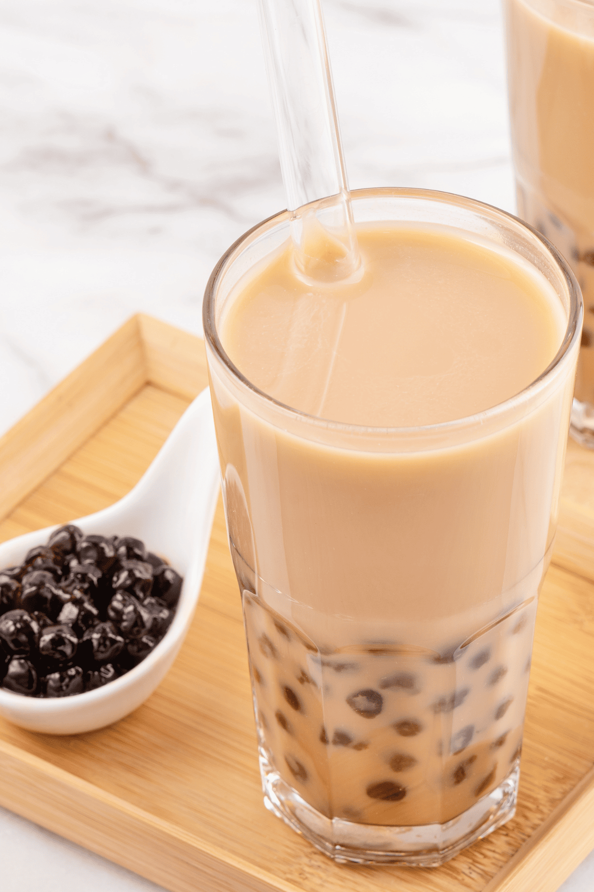 classic milk tea with boba