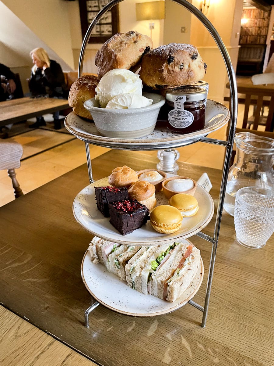 tray of desserts
