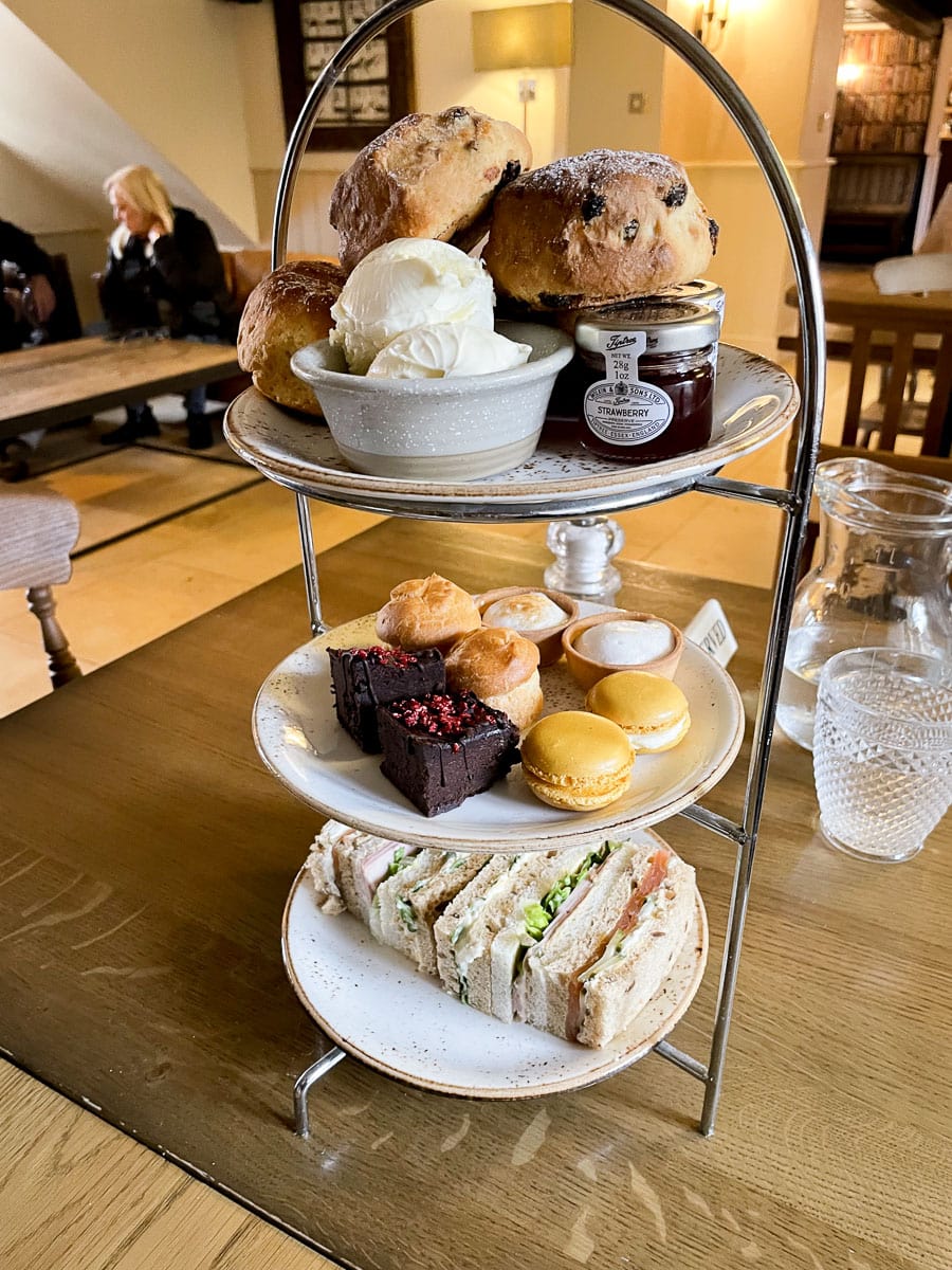 tray of desserts 