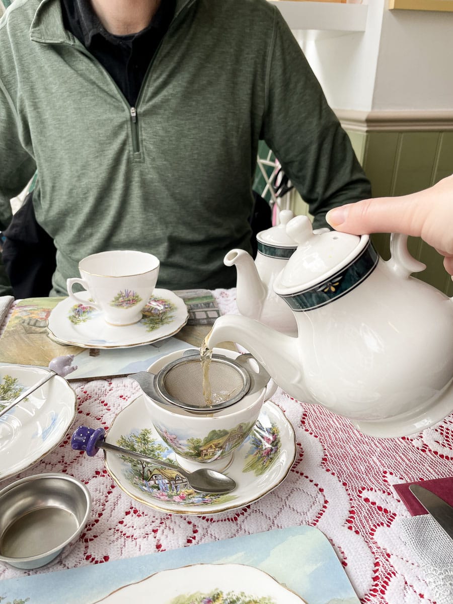 pouring tea